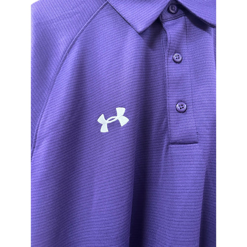 Purple College of Idaho Yotes Under Armor Polo Shirt sz 2X Heatgear
