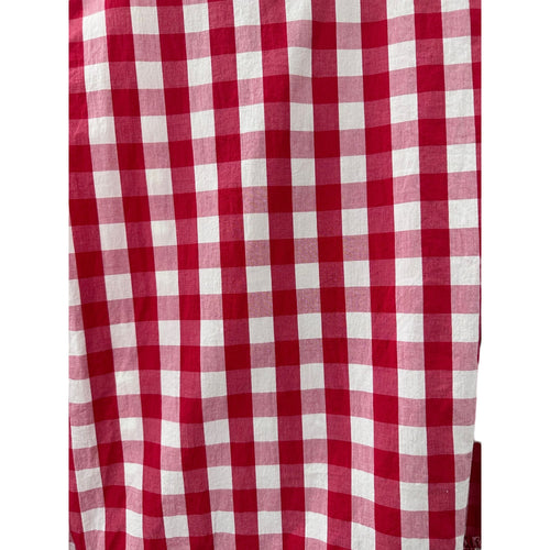 Red and White Checked Drop Waist Tank sz XXL