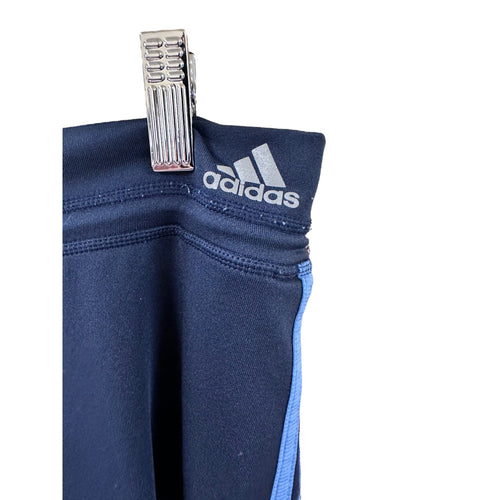 Navy Blue with Light Blue Side Stripe Adidas Athletic Pants est Medium