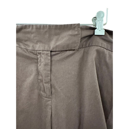 Brown Just Below Knee Stretchy Capri's sz 14 Clasp Closure with Pockets