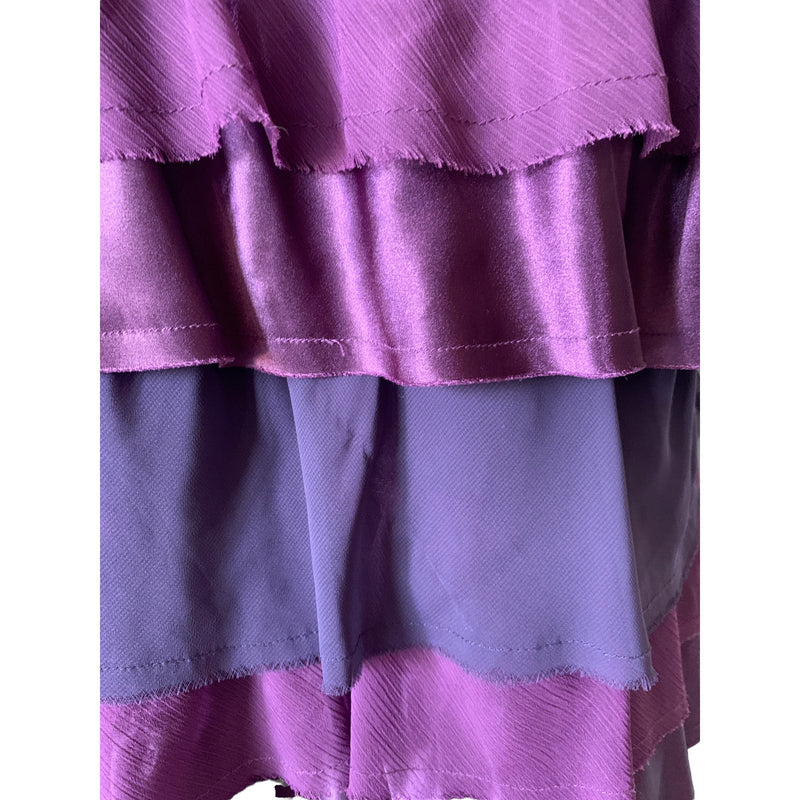 Purple Multi-Layer Ruffled Tank Top in Varying Shades sz Large