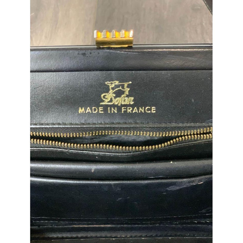 Vintage 60’s Dofan Black Leather French Purse