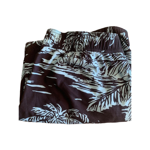 Mens Nautica XL Brown and Blue Tropical Swim Shorts