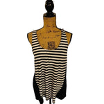 Striped Black and White Tank Top XL