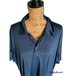 Navy Blue Patterned Golf Shirt 2X Antigua
