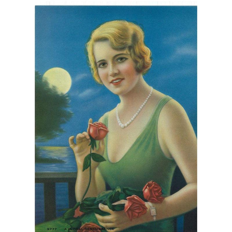 Vintage Calendar Print " A Floral Rememberance"