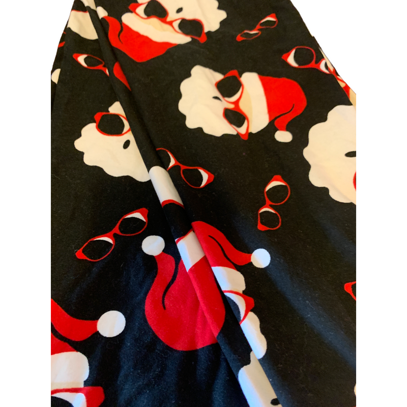 Black Santa Christmas Leggings